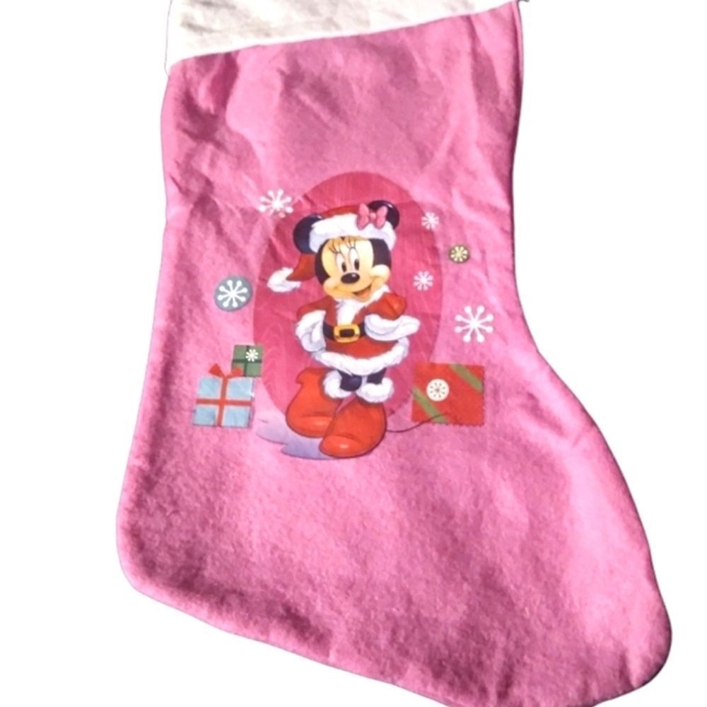 Minnie Mouse Holiday Pink Christmas Stocking